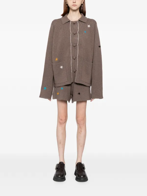 最終値下げ　ヤンヤン　yanyan ニットショートパンツ YANYAN KNITS スター ショートパンツ | ブラウン | FARFETCH JP