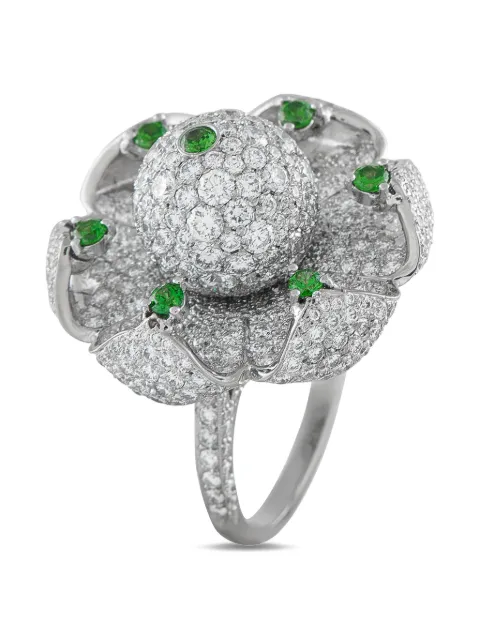 Jacob & Co. embellished diamond and tsavorite ring 