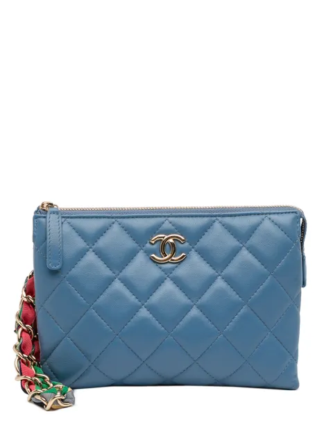 CHANEL Pre-Owned 2020 CC Quilted Lambskin Ribbon clutch bag