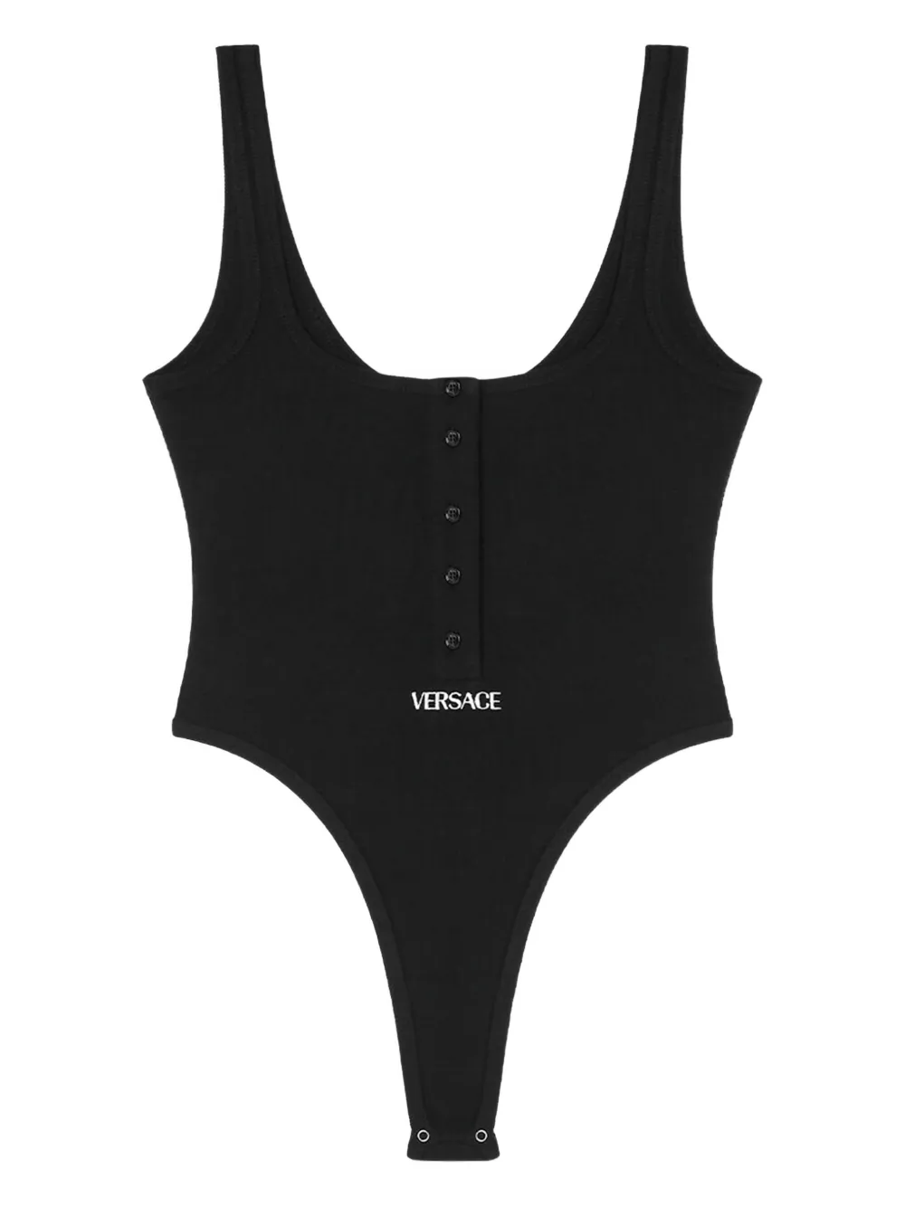 Versace logo-embroidered bodysuit - Schwarz