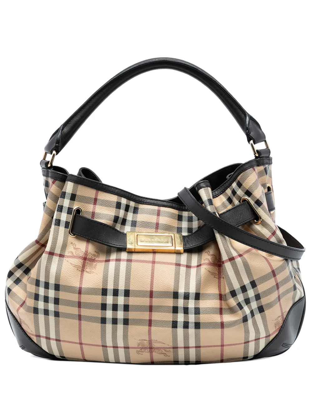 Burberry Pre-Owned bolsa satchel Willenmore Hobo mediana de lona Haymarket Check 2000-2017 | marrón | Image 1