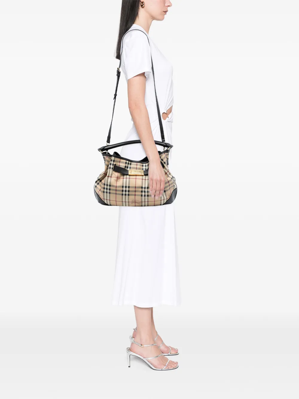 Burberry Pre-Owned bolsa satchel Willenmore Hobo mediana de lona Haymarket Check 2000-2017 | Estilos de archivo | Image 2