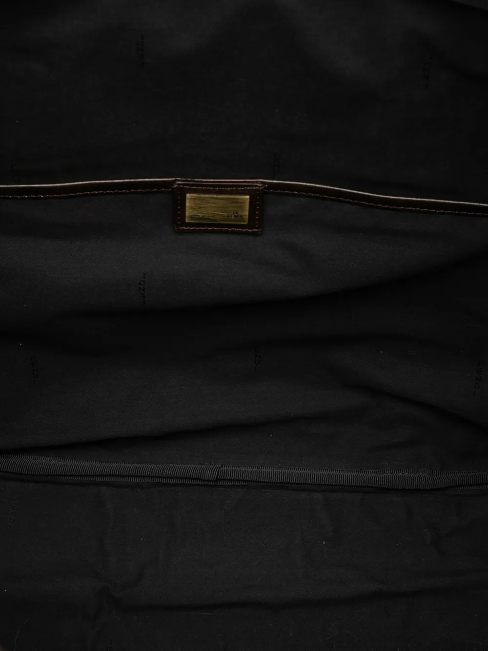 Pre-owned Fendi 2000-2010 Zucca Coated Canvas Suitcase Travel Bag In Brown