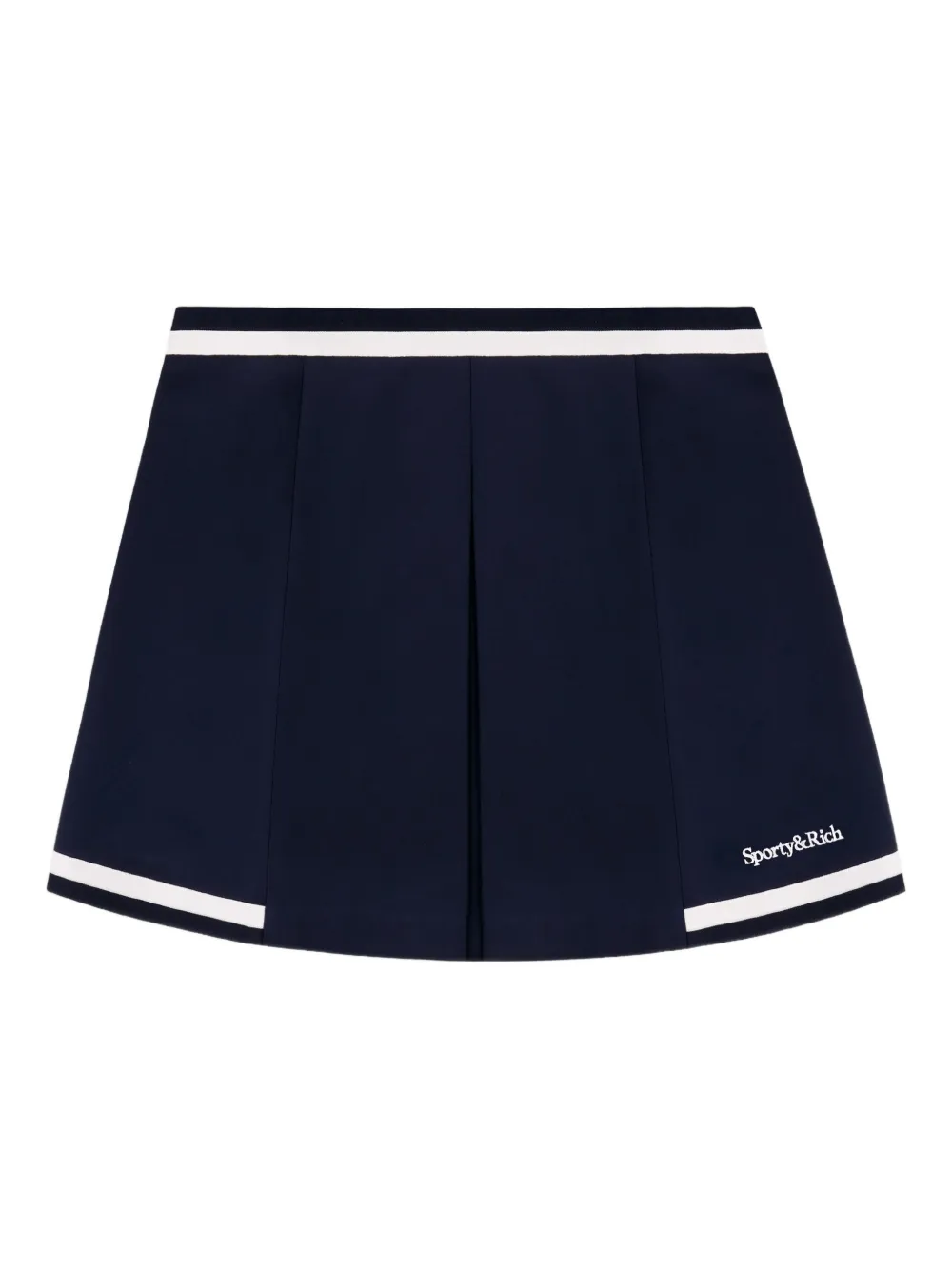 Sporty & Rich Mila pleated stripe mini skirt - Blu