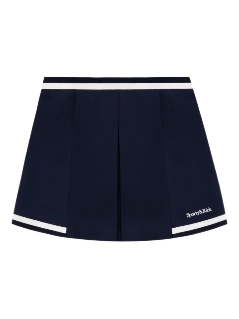 Sporty & Rich Mila pleated stripe mini skirt
