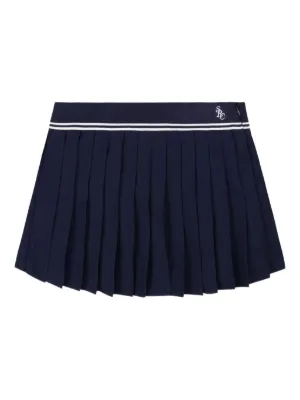 SANDRO バックル ミニプリーツスカート | ブルー | FARFETCH JP