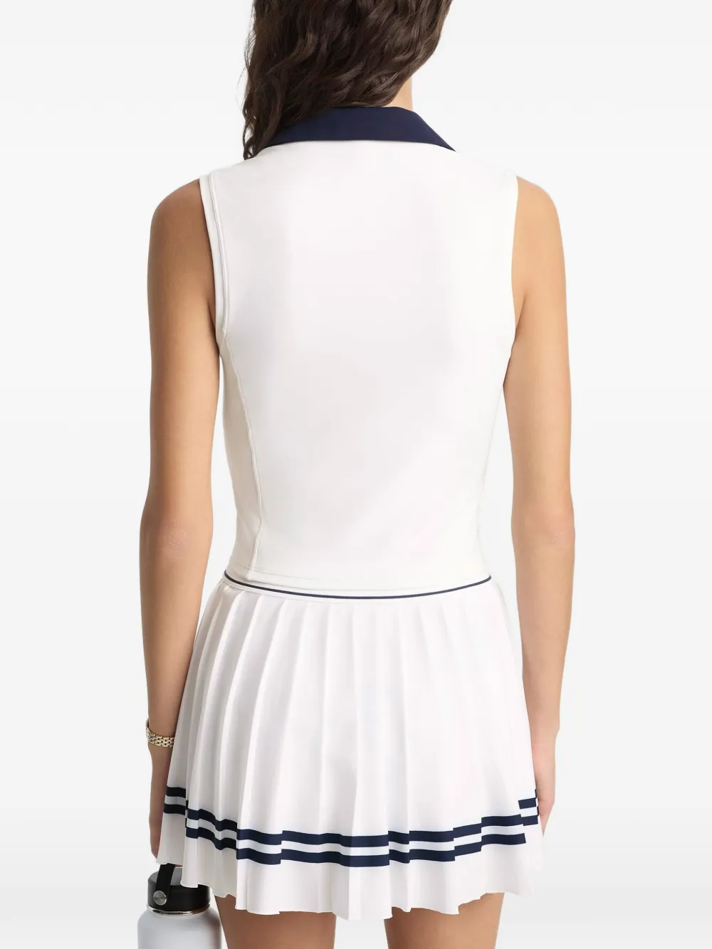 Sporty & Rich Geplooid mouwloos T-shirt Wit