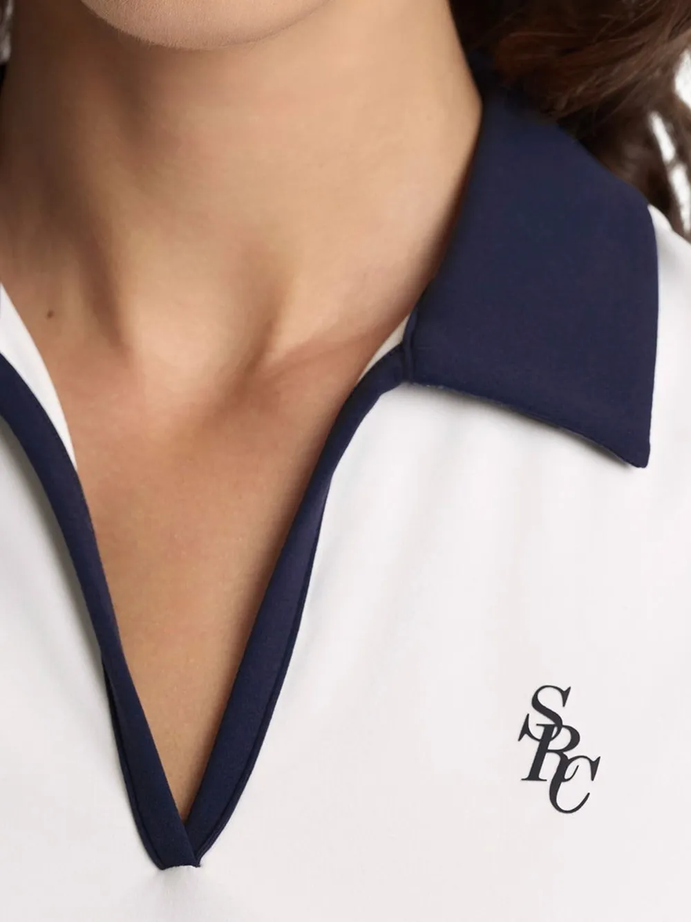 Sporty & Rich Geplooid mouwloos T-shirt Wit