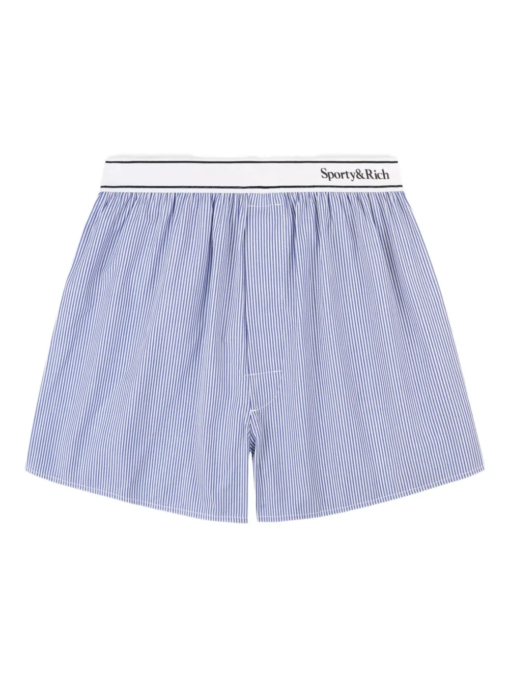 Sporty & Rich striped waistband shorts - Blau