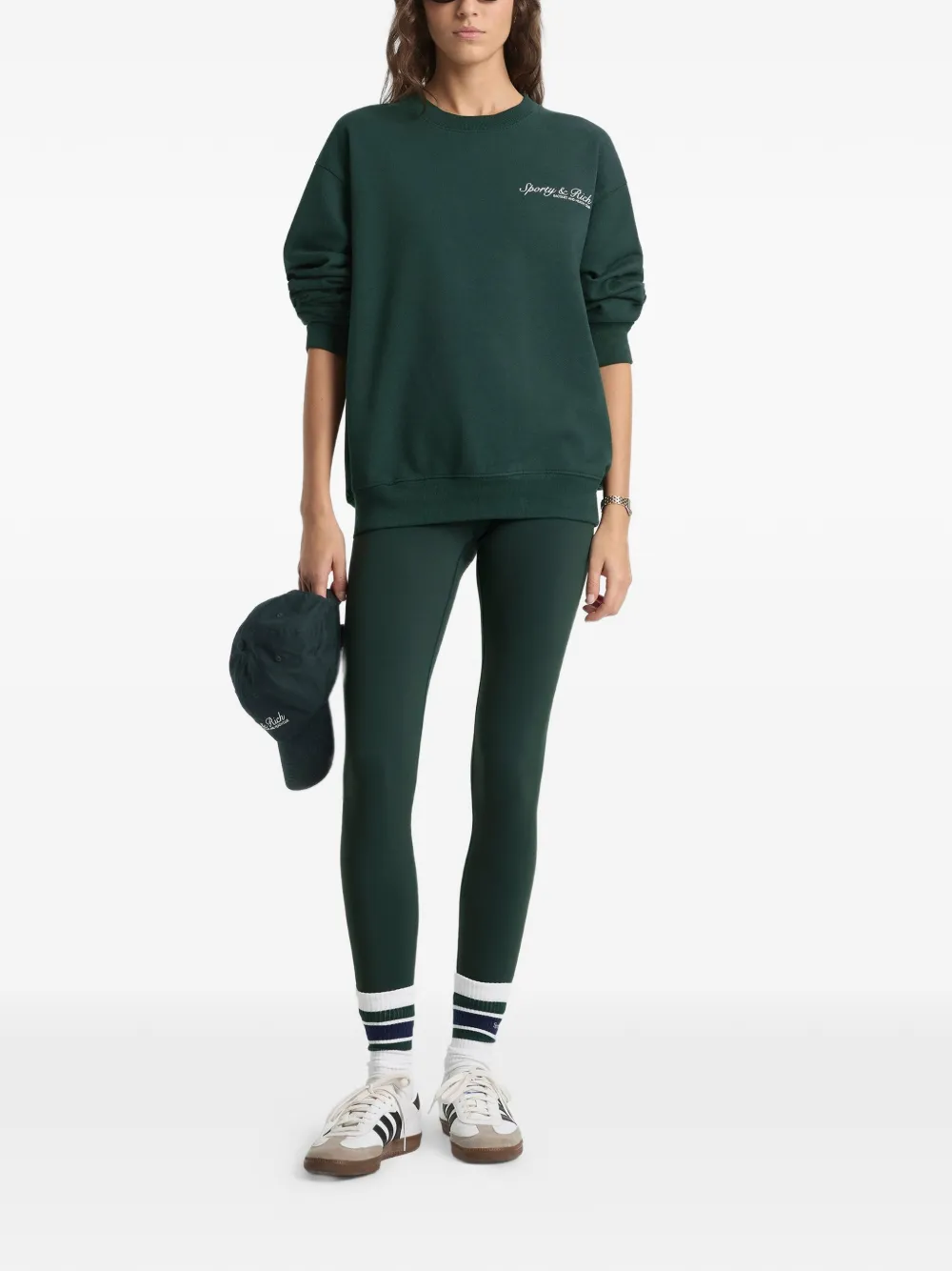 Sporty & Rich Trui met ronde hals en print Groen