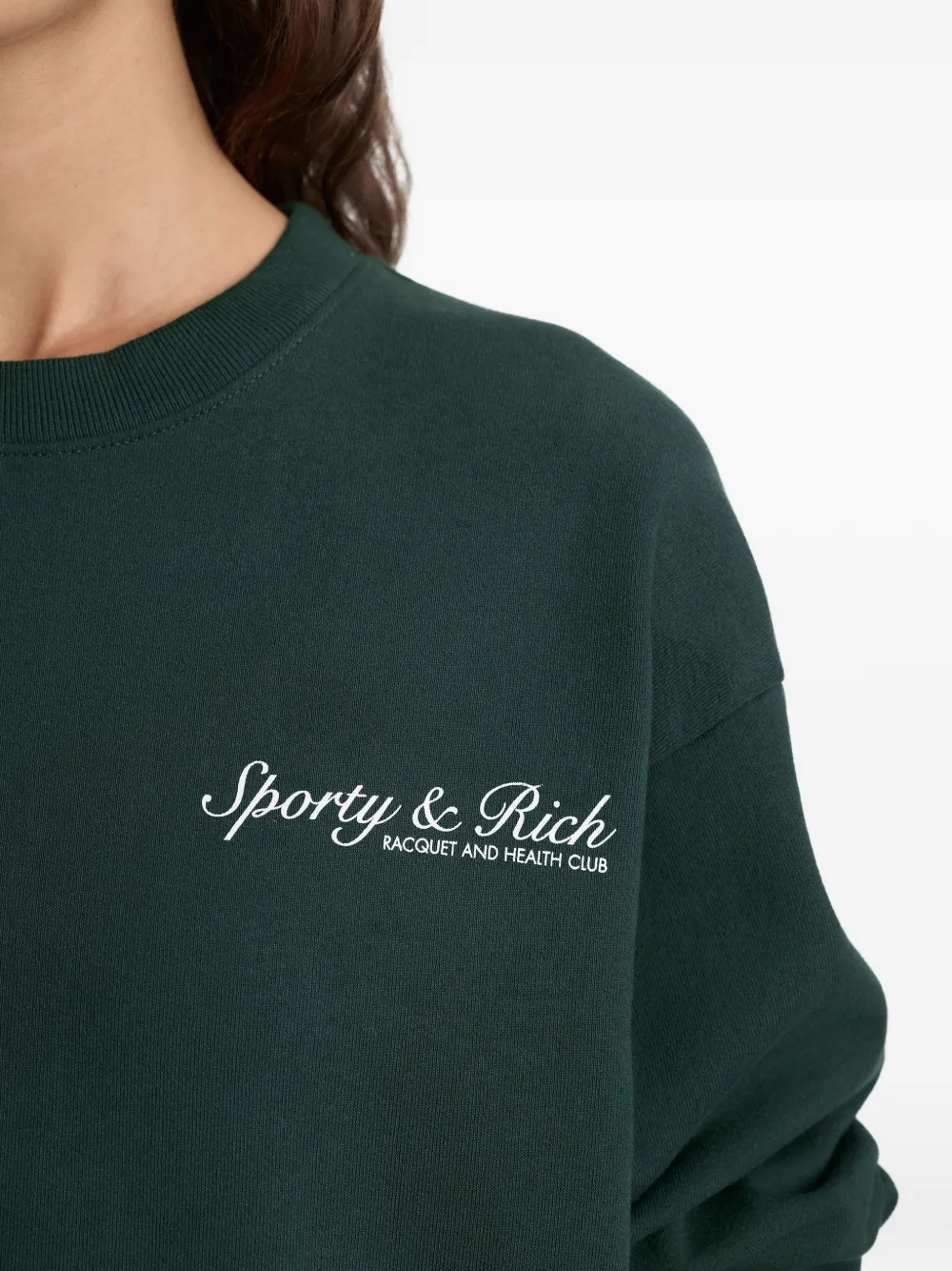 Sporty & Rich Trui met ronde hals en print Groen