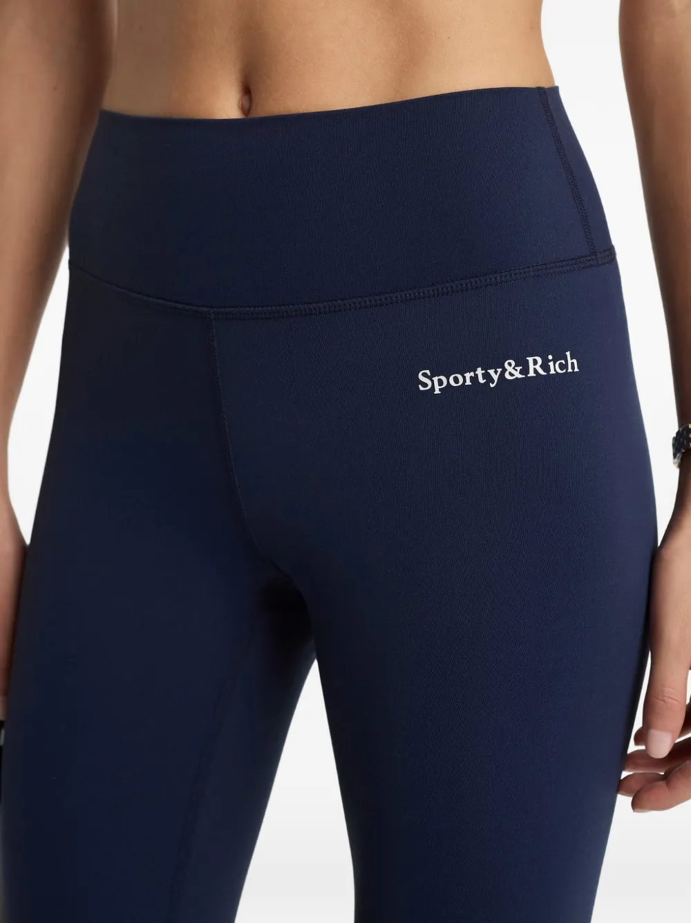 Sporty & Rich High-waist trainingsbroek met logo Blauw