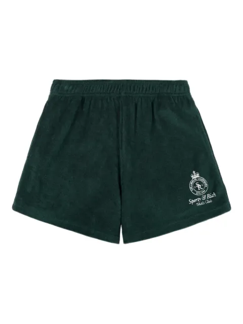 Sporty & Rich logo-embroidery shorts