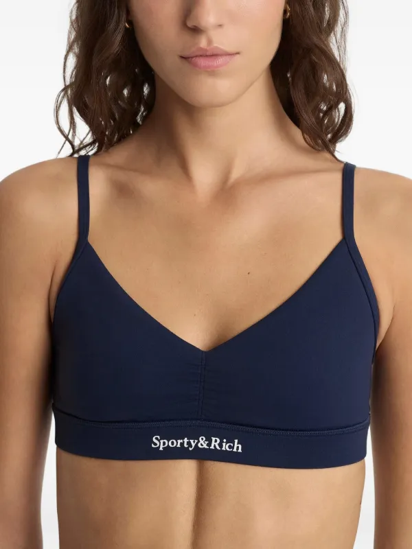 Sporty & Rich Brasier Deportivo Con Cuello En V | Azul | FARFETCH MX