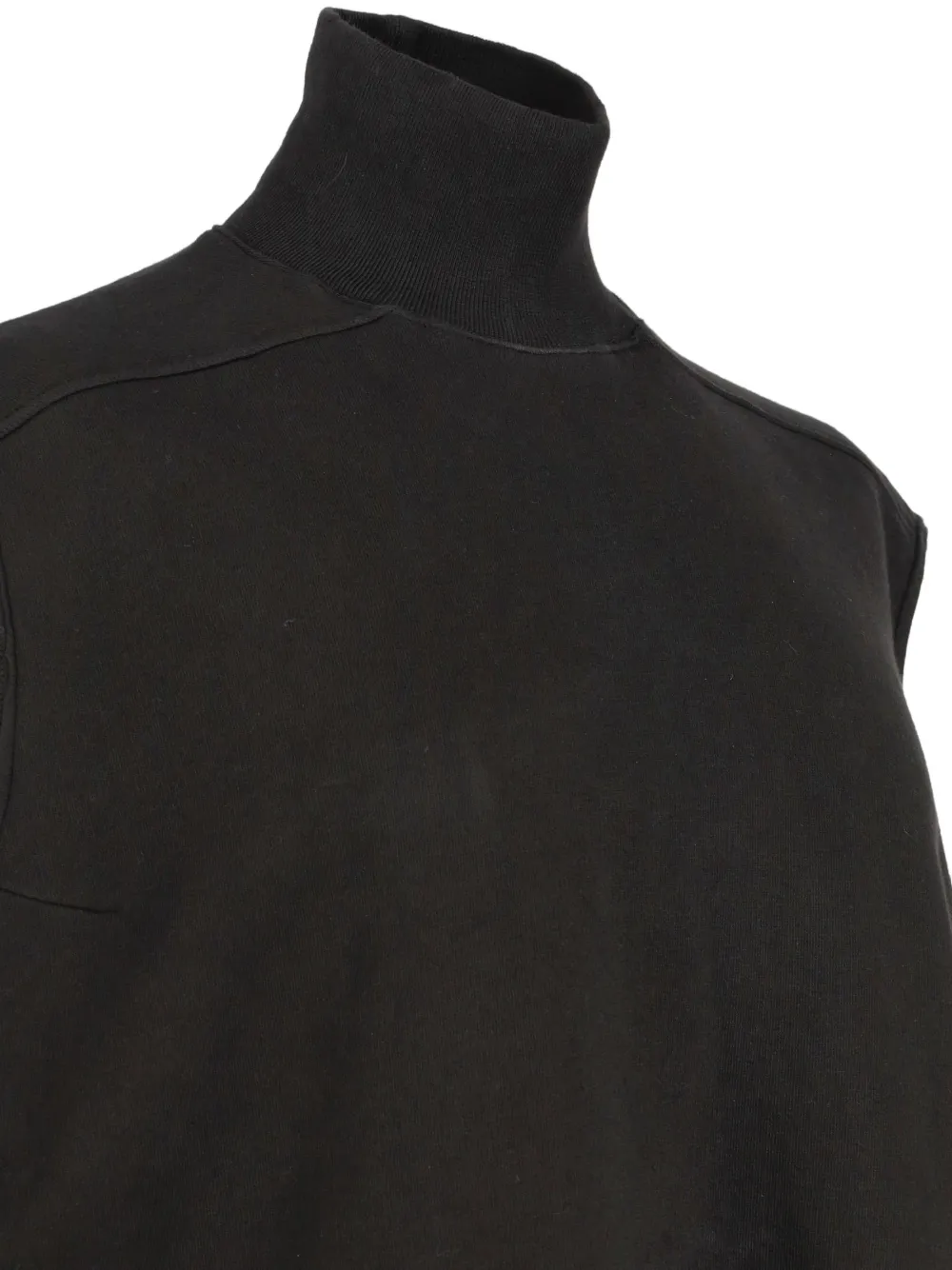 sleeveless high-neck dress