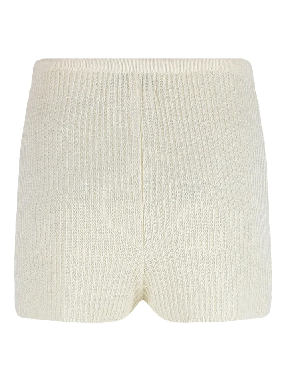 Le Kasha Knitted Shorts in Neutrals, view 2