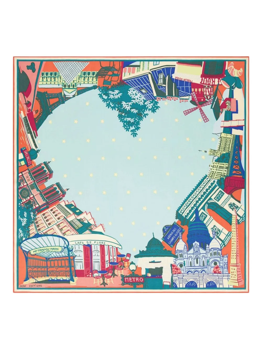 Inoui Editions J'Aime Paris scarf - Blu