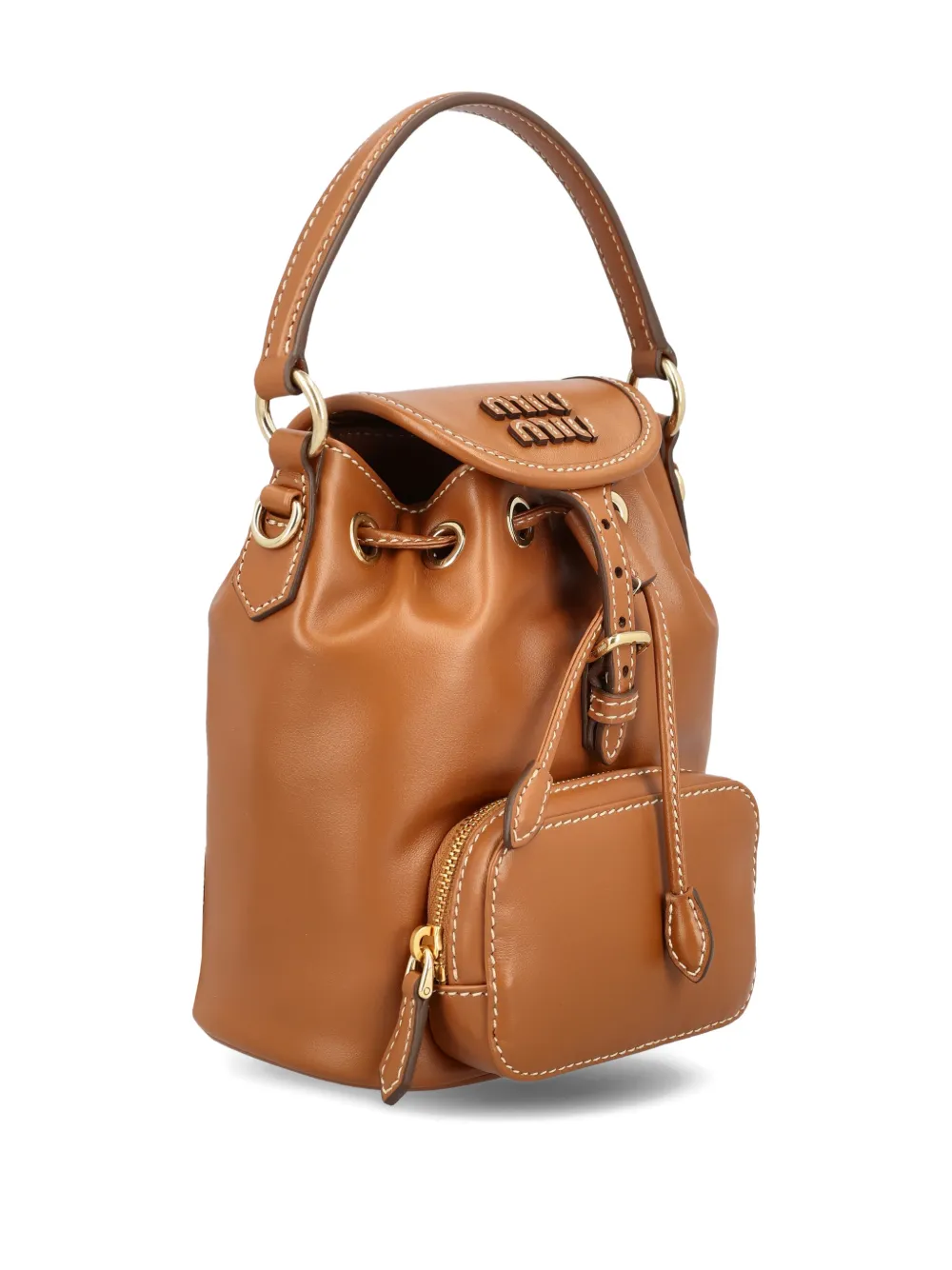 Miu Miu logo top-handle backpack - Bruin