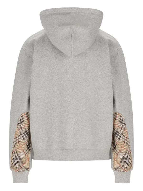 Burberry check-detail Hoodie | Grey | FARFETCH