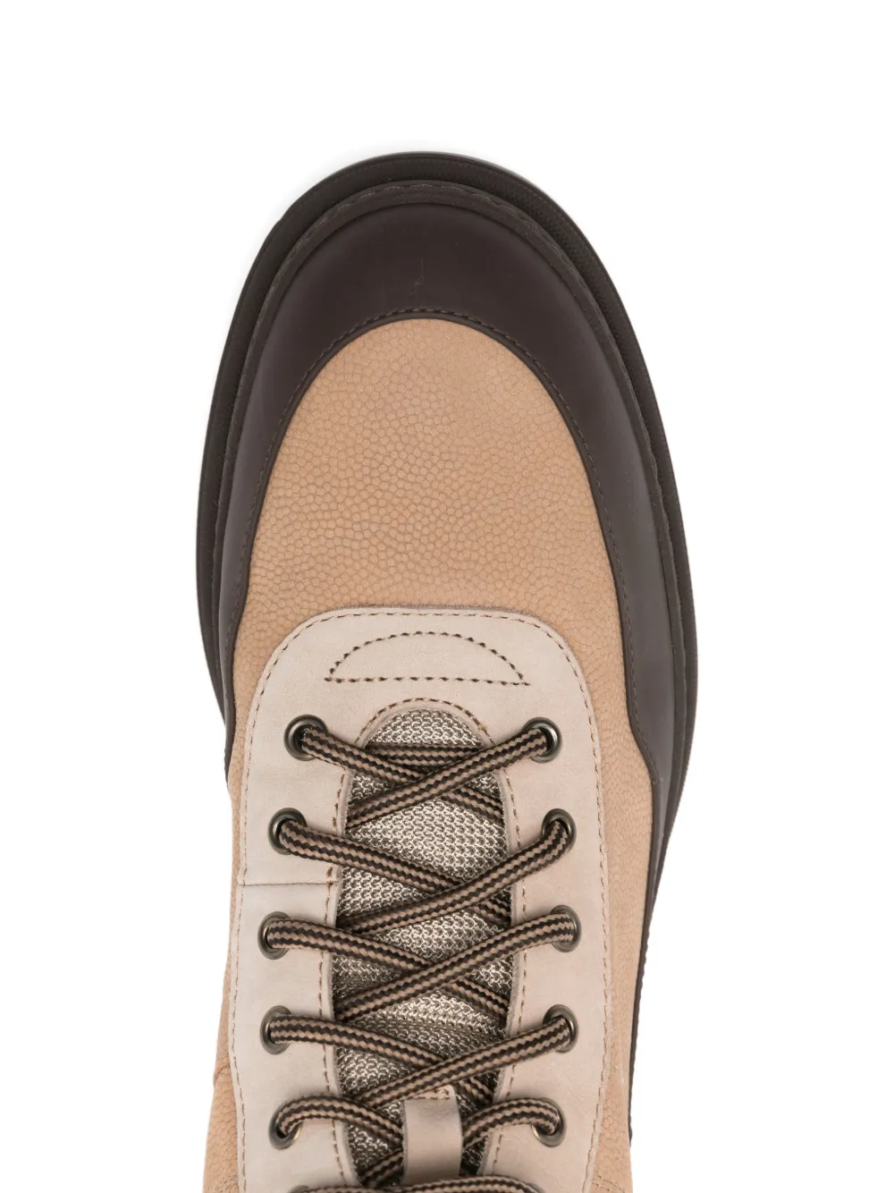 Brunello Cucinelli lace-up boots Beige