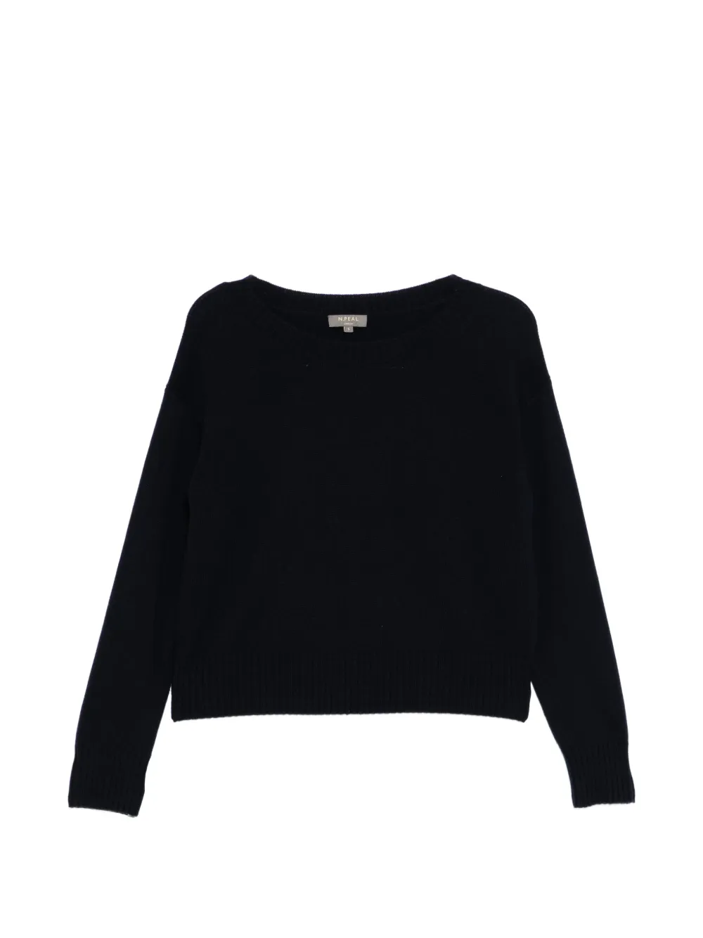 N.Peal Maglione crop con scollo a barca - Nero