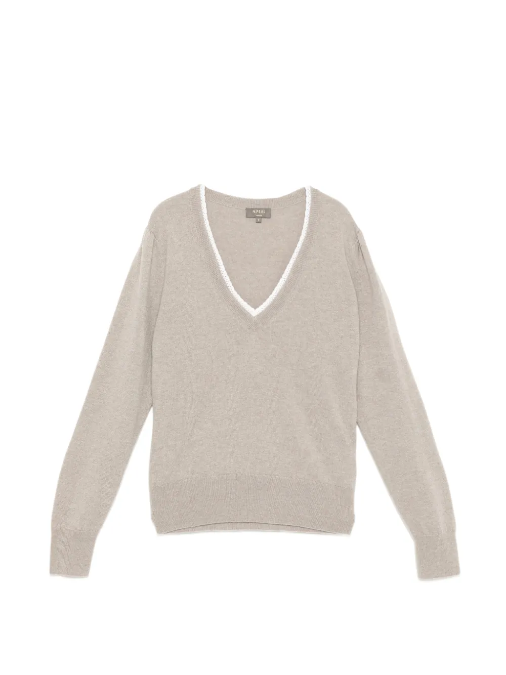 N.Peal Maglione con scollo a V - Toni neutri