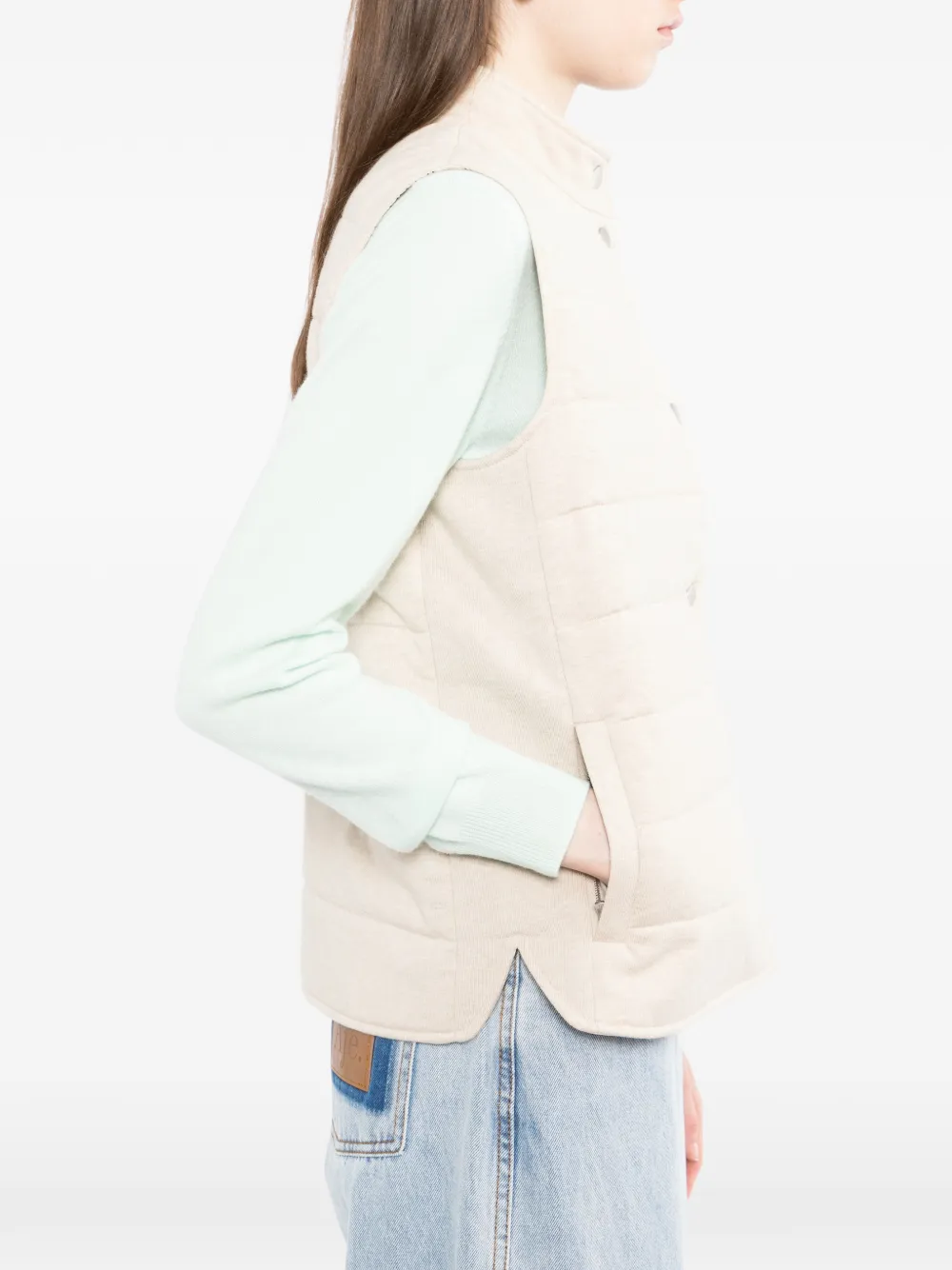 N.Peal Bodywarmer met knopen Beige