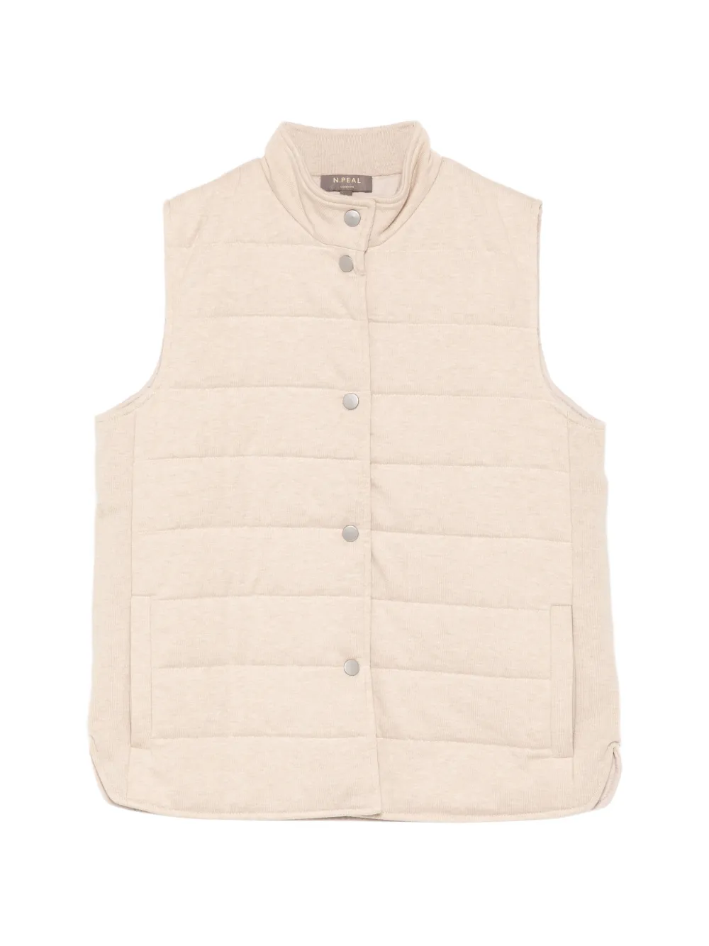 N.Peal quilted button-through gilet - Neutrals