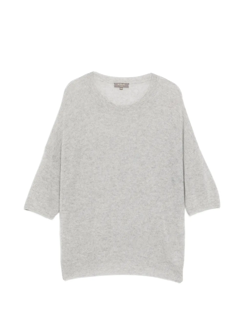 N.Peal Top in maglia a maniche corte - Grigio
