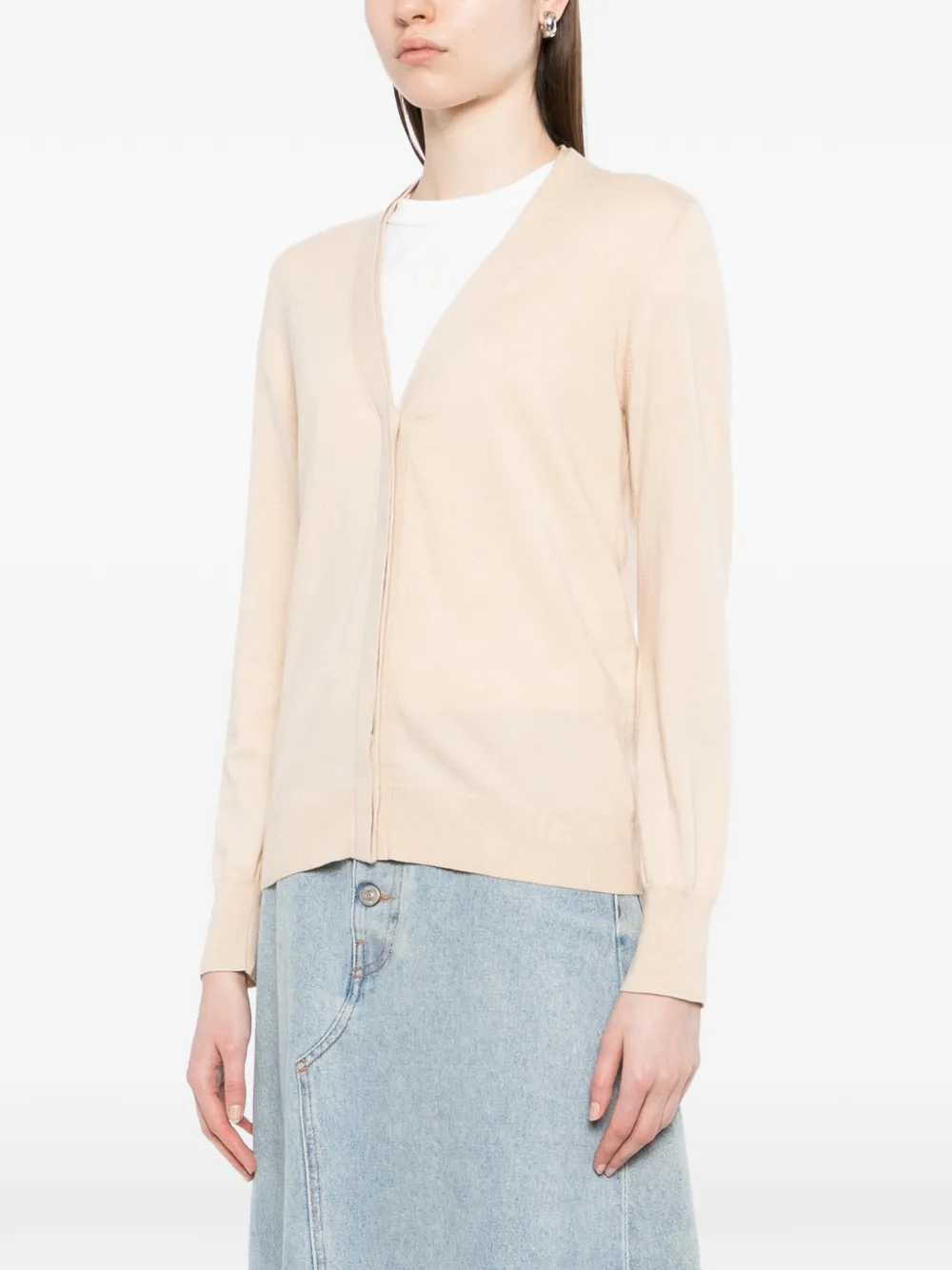 N.Peal Vest met V-hals Beige