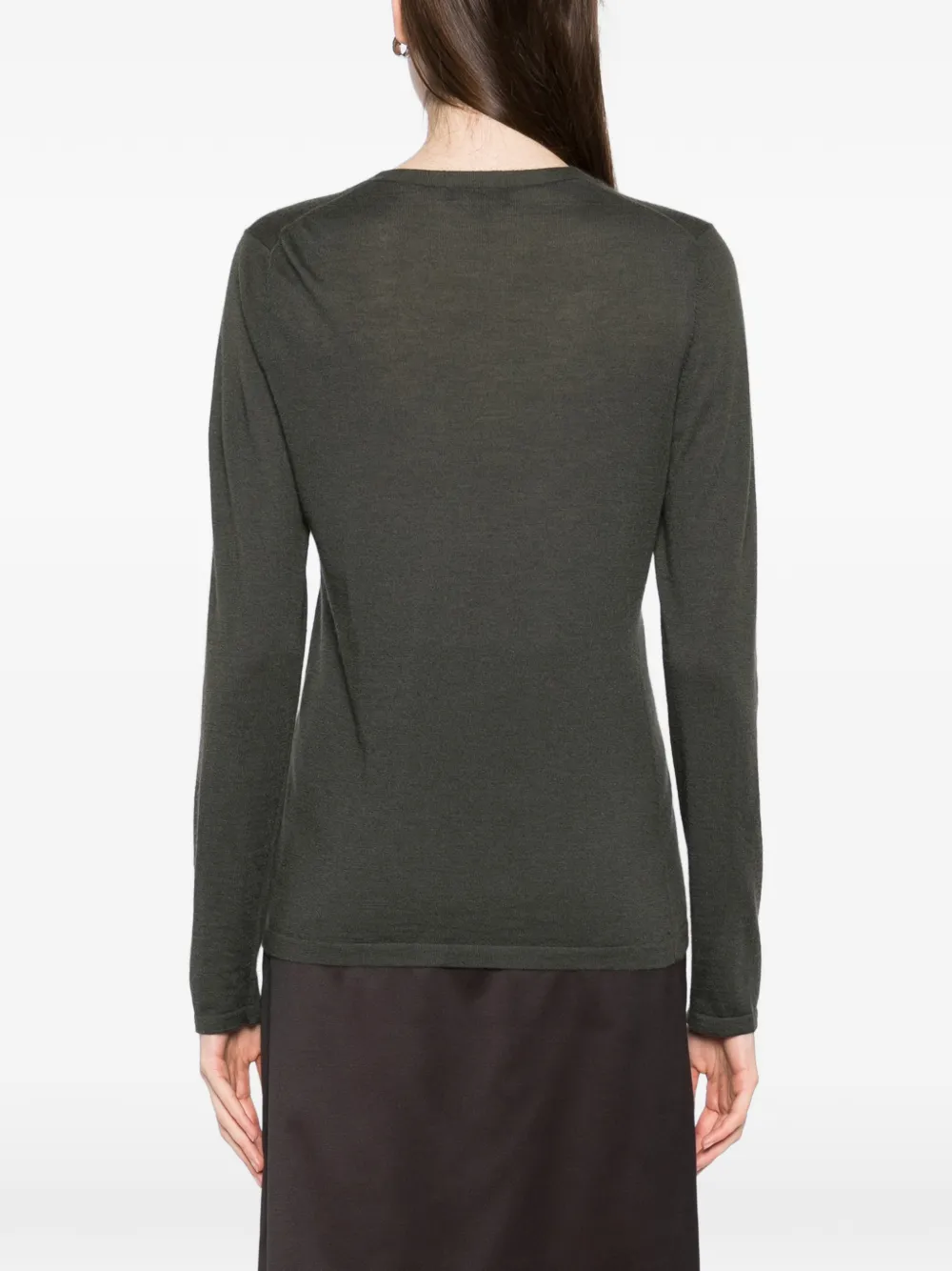 N.Peal Vest met V-hals Groen