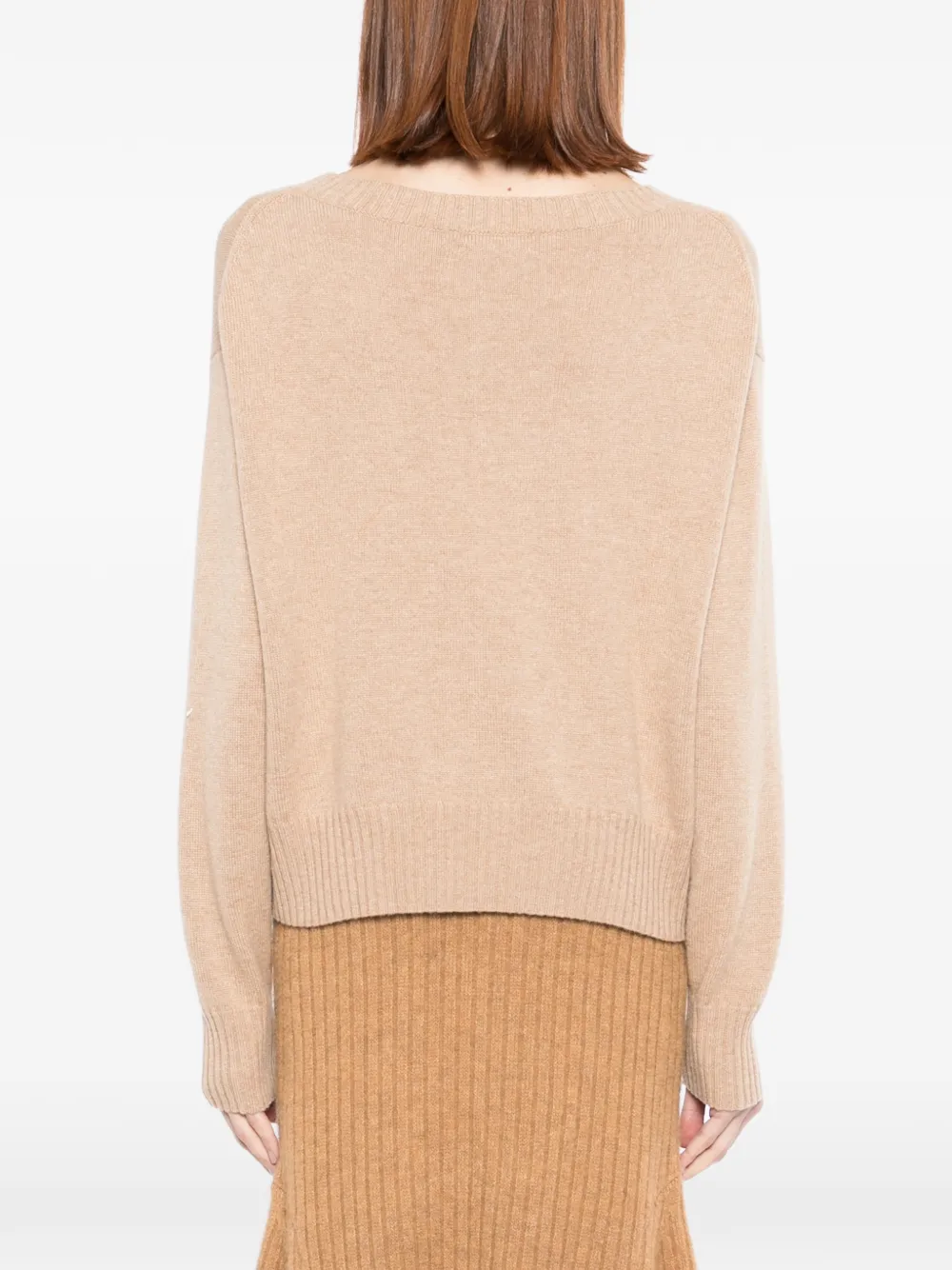 N.Peal Cropped trui met boothals Beige