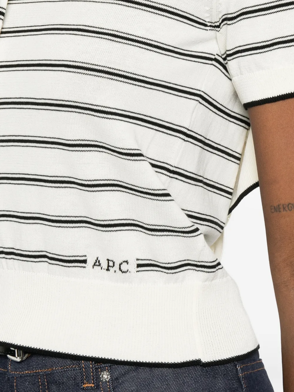 A.P.C. Gestreept T-shirt Wit