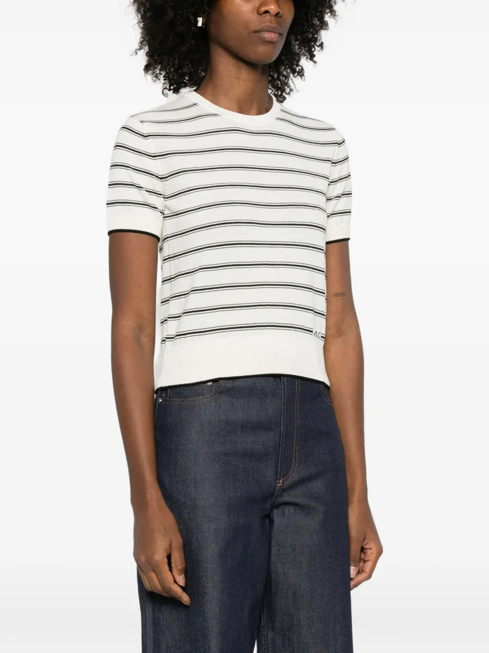  A.p.c. Striped-pattern T-shirt - White 