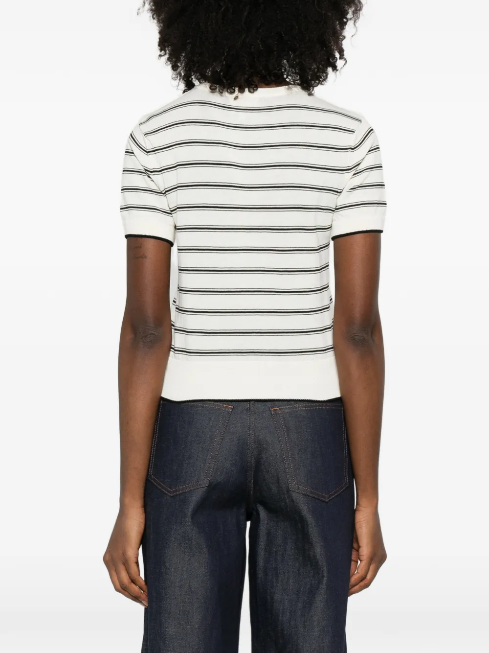 A.P.C. Gestreept T-shirt Wit