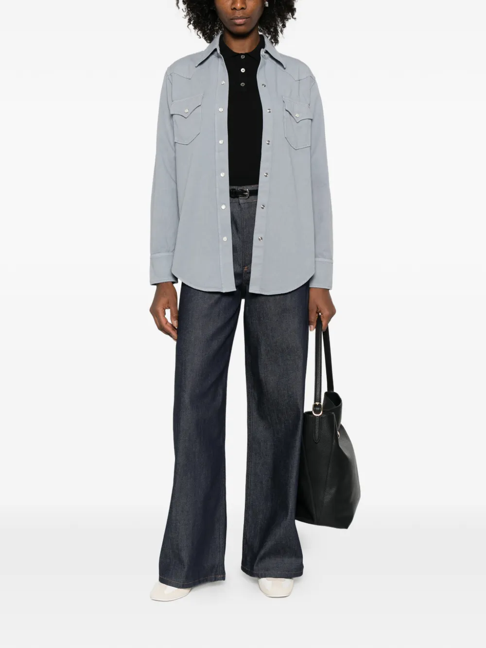 A.P.C. Blouse met klepzakken - Grijs