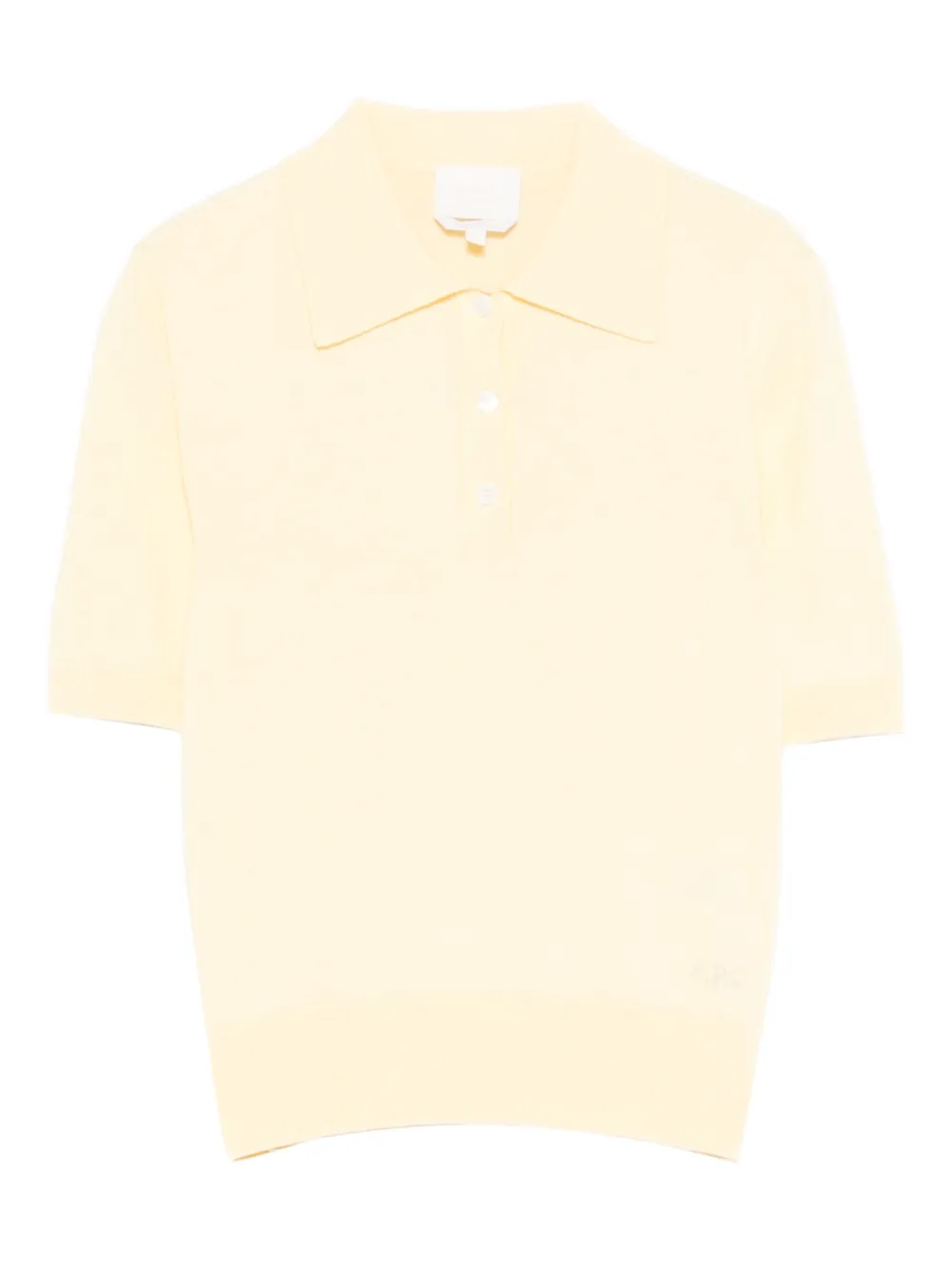 A.P.C. logo-detail polo top - Giallo