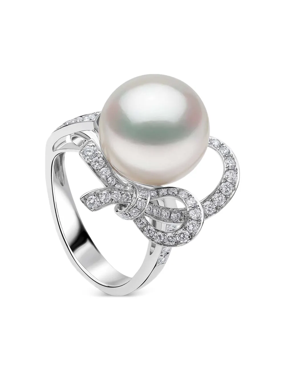 Yoko London Contessa pearl and diamond ring - Argento