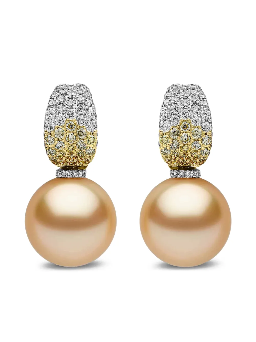 Yoko London Sunrise pearl and diamond earrings - Silber