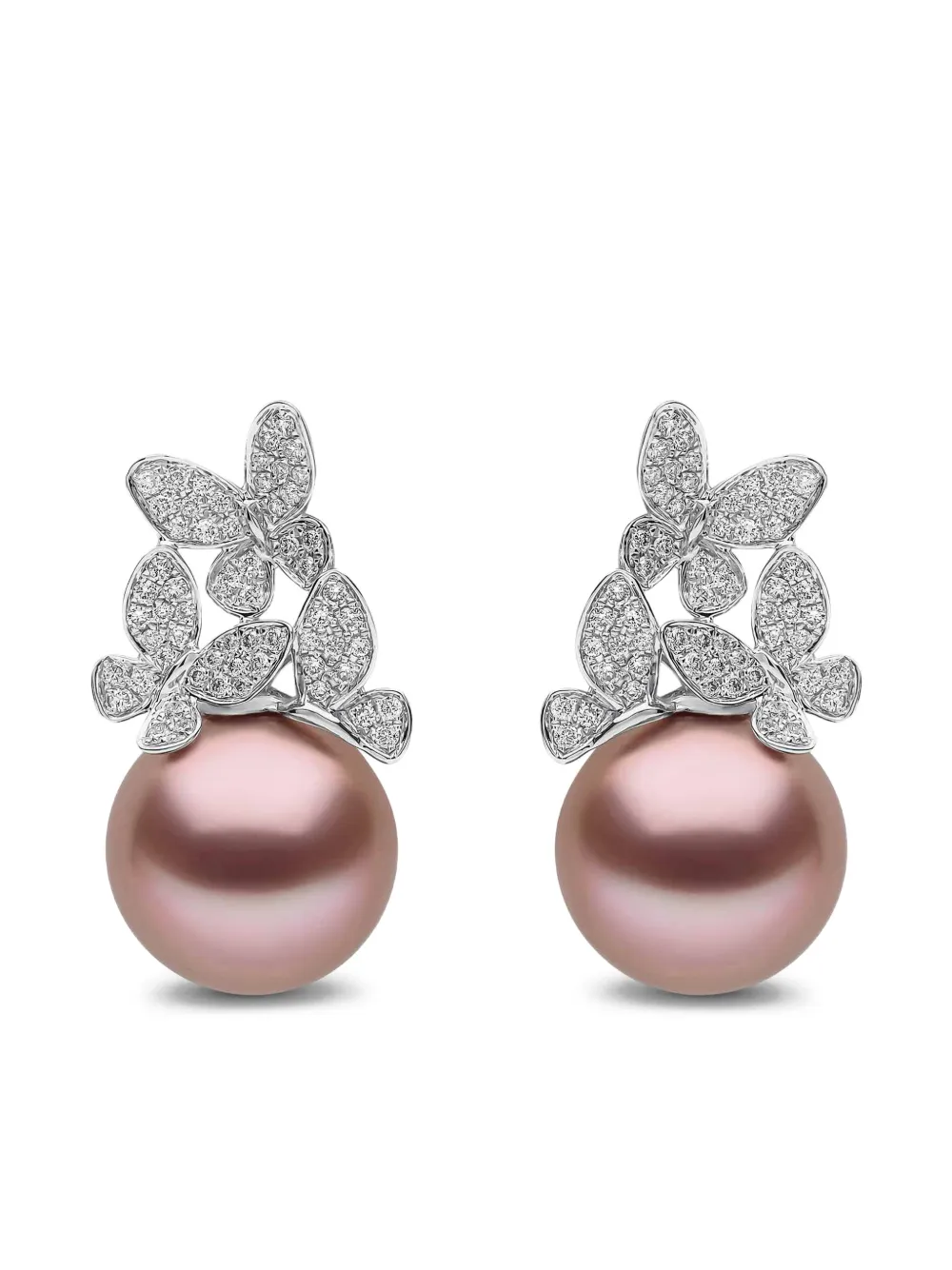 Yoko London Duchess diamond and pearl earrings - Argento