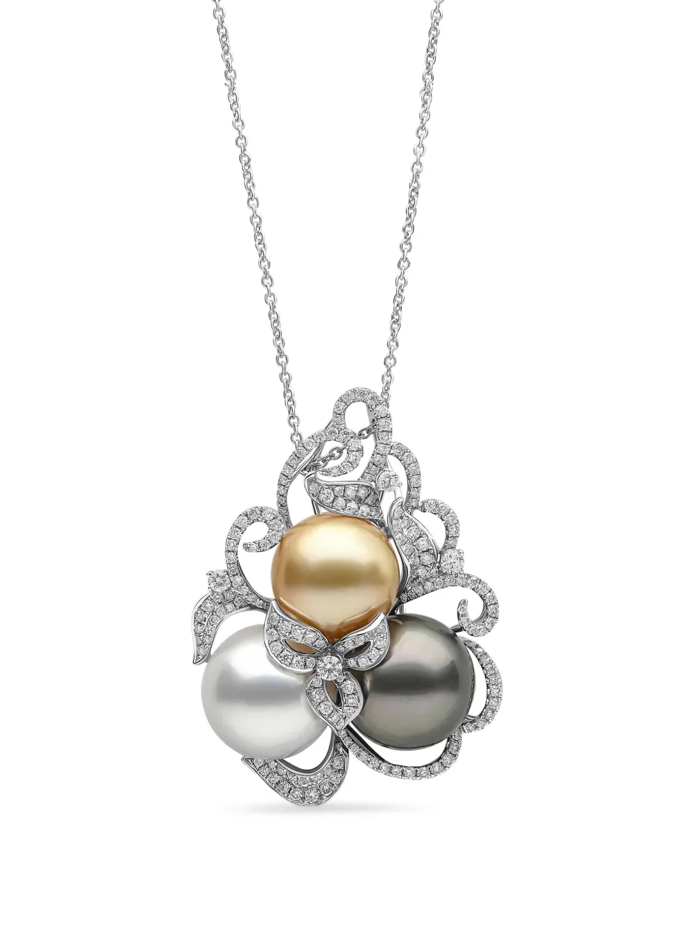 Yoko London Duchess pearl and diamond pendant - Argento