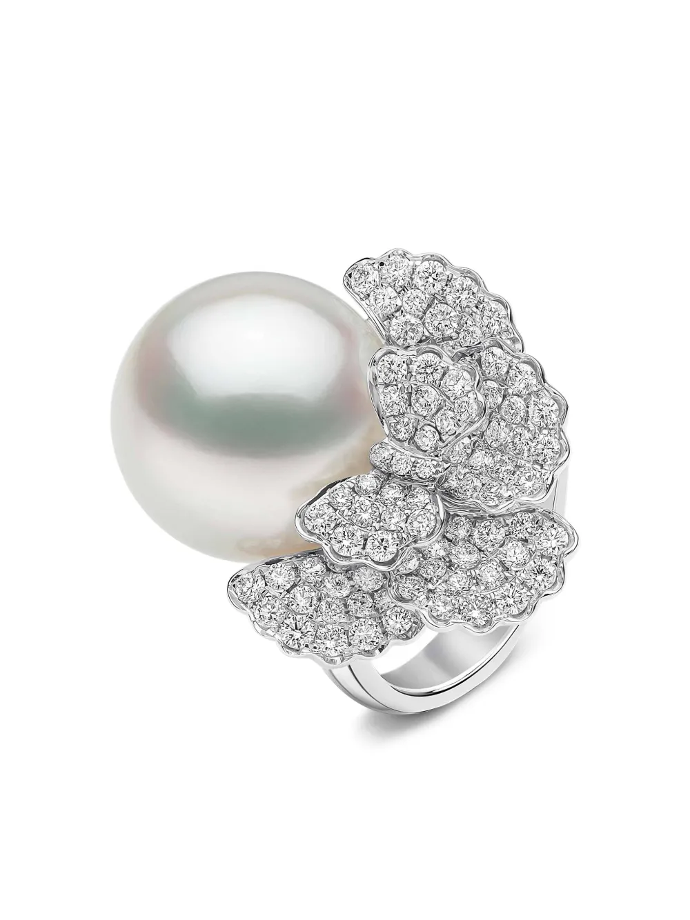 Yoko London Duchess diamond and pearl ring - Argento