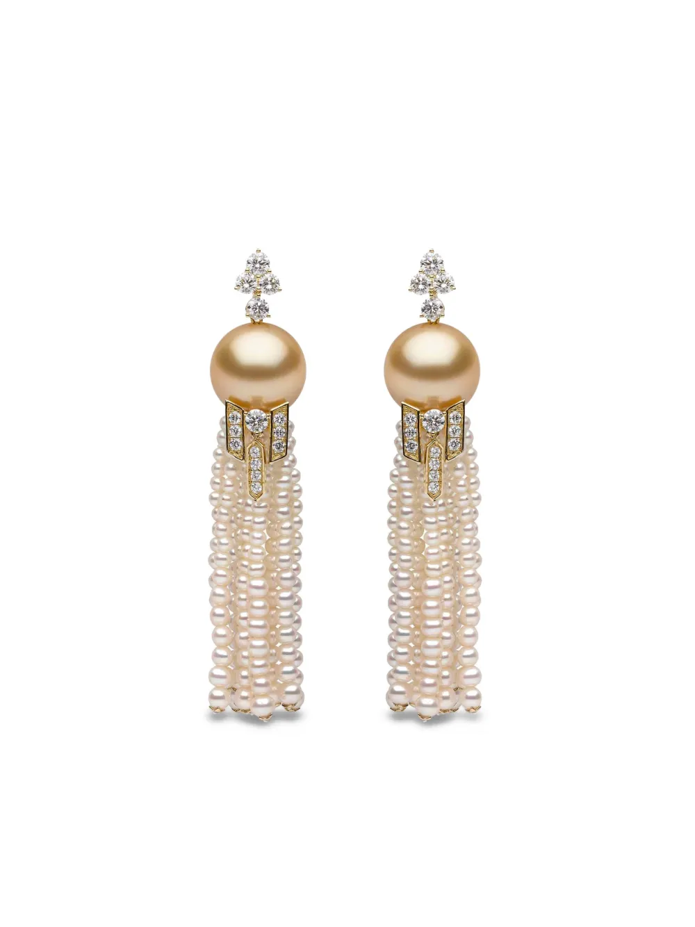 Yoko London Tassel diamond and pearl earrings - Oro
