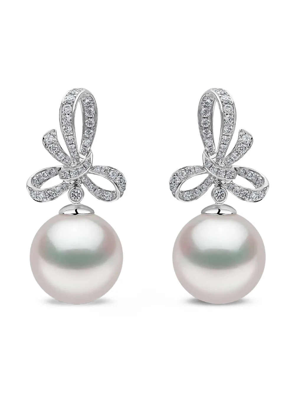 Yoko London Contessa diamond and pearl earrings - Argento