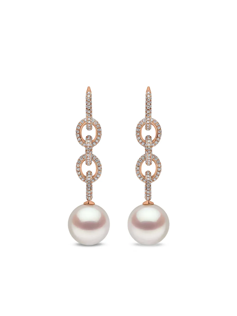 Yoko London Jazz diamond and pearl earrings - Rosa
