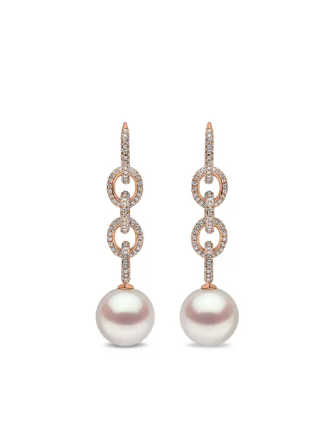 Yoko London Jazz diamond and pearl earrings