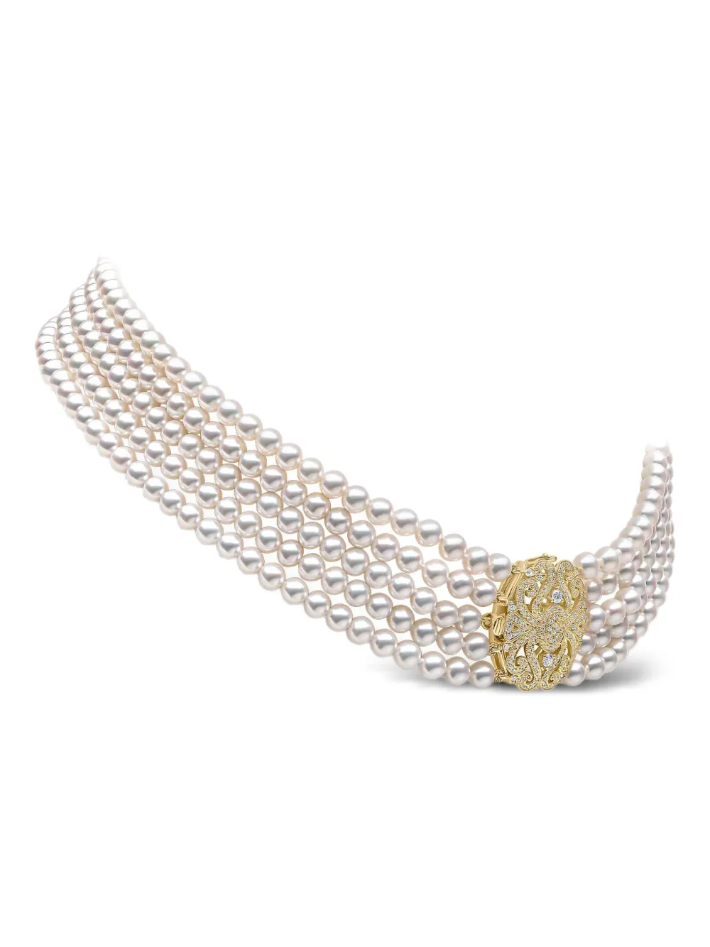 Classic Diamond And Pearl Choker