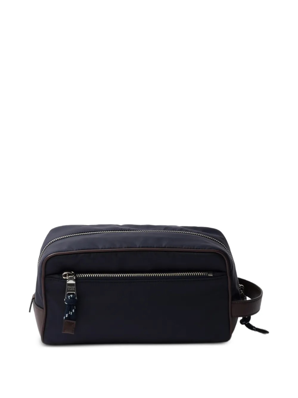 Prada Speedrock Re-Nylon toilettas met logo-plakkaat Blauw