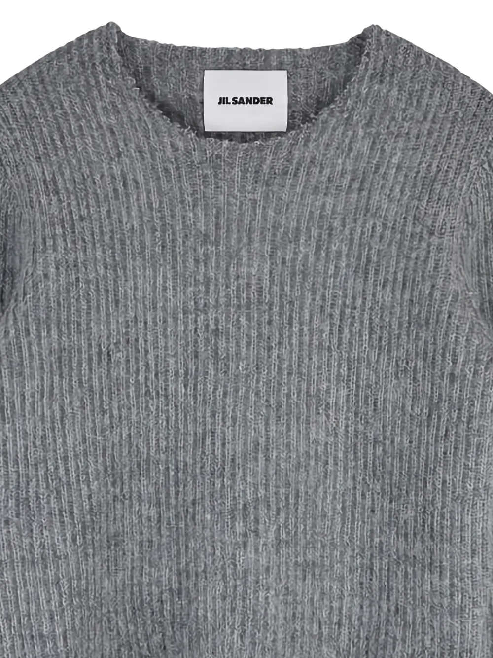 Jil Sander ribbed-knit crew-neck sweater - Grijs