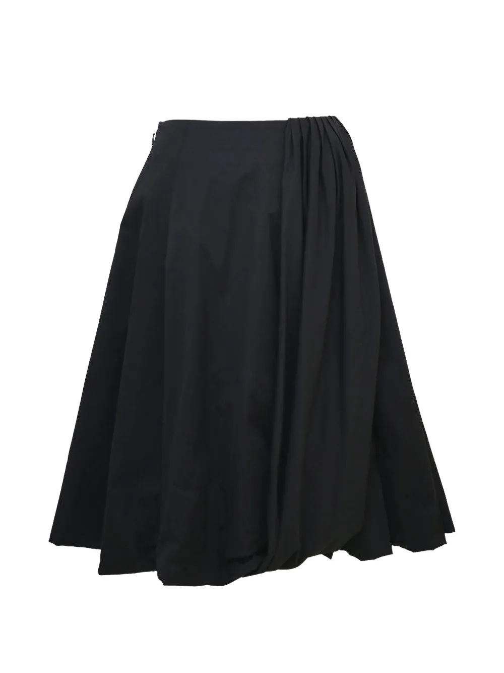  Rokh Purse Draped Midi Skirt - Black 
